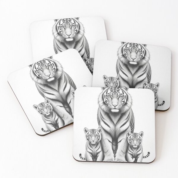 Item preview, tiger with cubs designed and sold by syedg6.