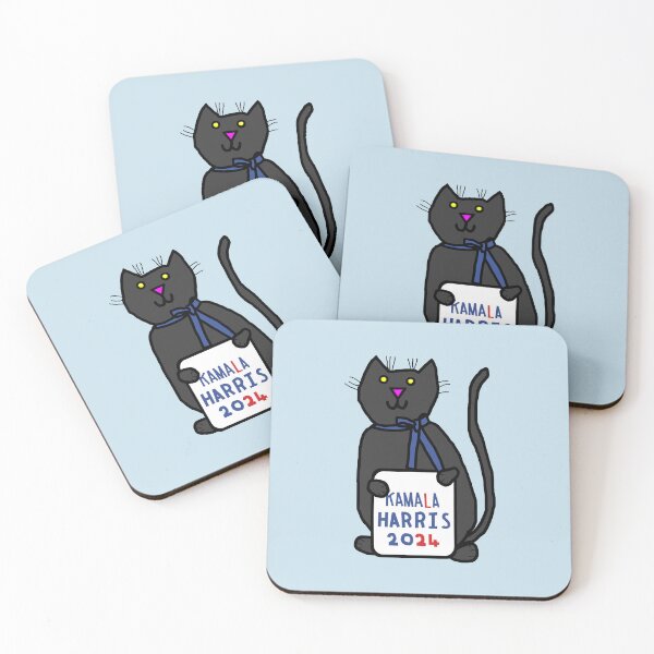 Item preview, Cute Cat with Kamala Harris 2024 Sign designed and sold by ellenhenry.