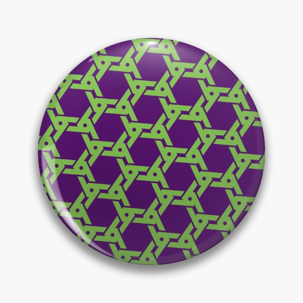 Item preview, Green Twisted Chain Hexagon Ring Link On Purple designed and sold by EvergreenMotifs.