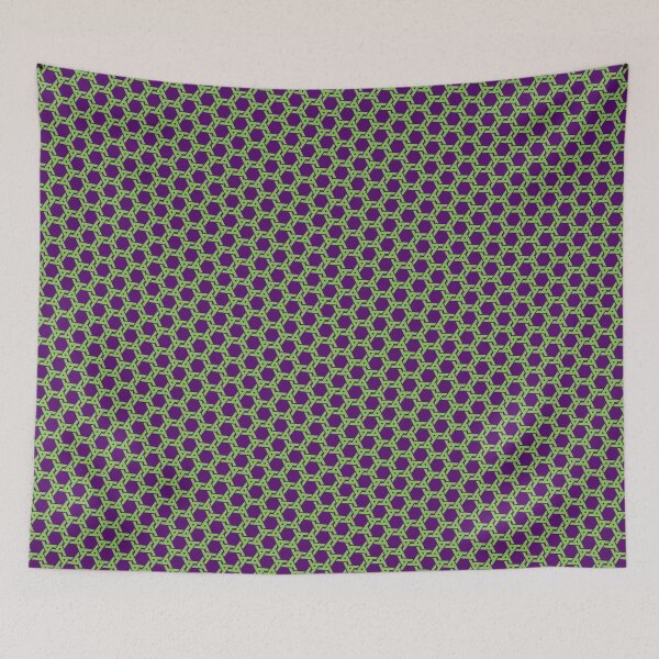 Item preview, Green Twisted Chain Hexagon Ring Link On Purple designed and sold by EvergreenMotifs.