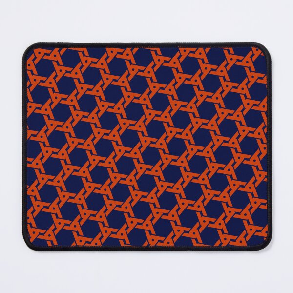 Item preview, Solid Red Twisted Hexagon Ring Link On Navy designed and sold by EvergreenMotifs.