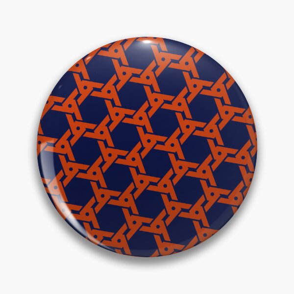 Item preview, Solid Red Twisted Hexagon Ring Link On Navy designed and sold by EvergreenMotifs.