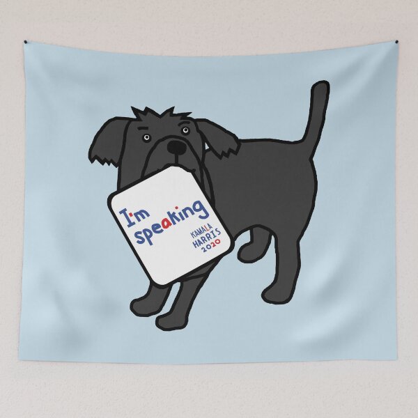 Item preview, Small Dog with Kamala Harris I'm Speaking Quote designed and sold by ellenhenry.