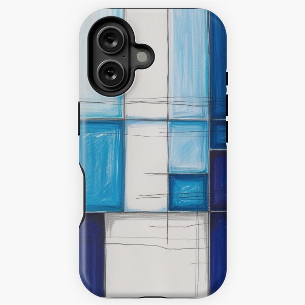 Item preview, Icy Blue Geometry – Minimalist Abstract Art in Brilliant Winter Hues designed and sold by Harmonic_Layers.