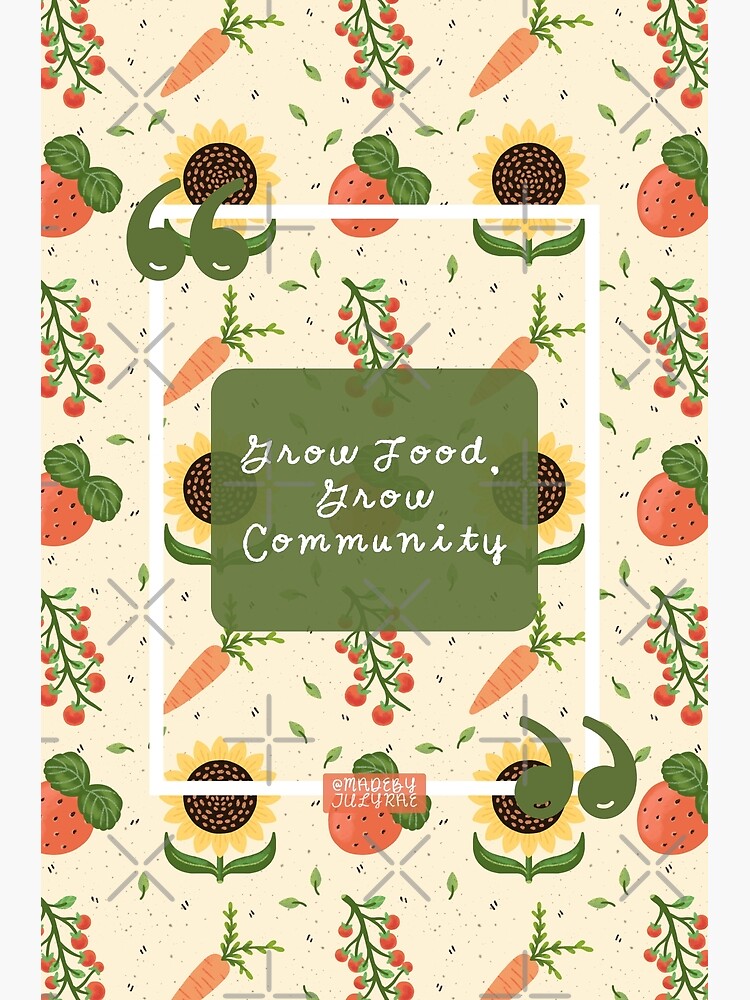 Thumbnail 2 of 2, Greeting Card, Grow Food, Grow Community designed and sold by TheLosersLounge.