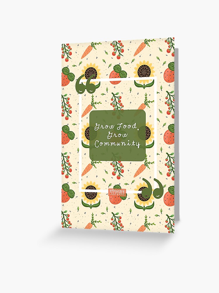 Thumbnail 1 of 2, Greeting Card, Grow Food, Grow Community designed and sold by TheLosersLounge.