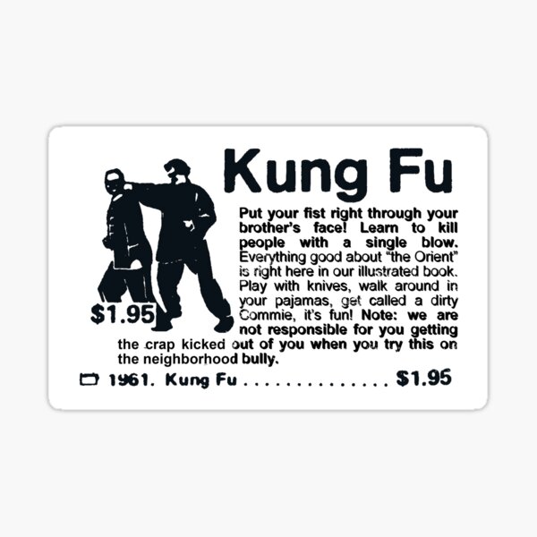 Vista previa del artículo con la obra «Anuncio de cómic de Kung Fu», diseñado y vendido por The NTAB Commissary.