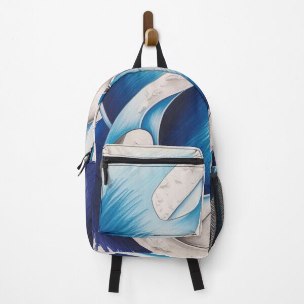 Item preview, Frosted Motion – Abstract Winter Flow in Blue and White designed and sold by Harmonic_Layers.
