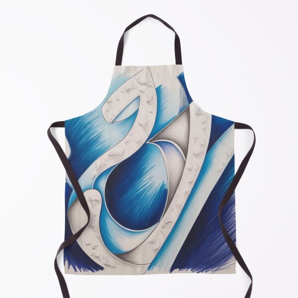 Item preview, Frosted Motion – Abstract Winter Flow in Blue and White designed and sold by Harmonic_Layers.