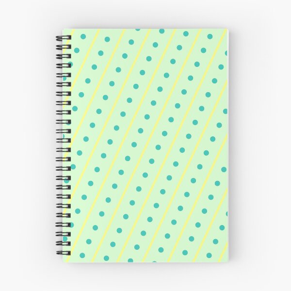 Item preview, Yellow Stripes and Blue Dots on Green Background designed and sold by EvergreenMotifs.