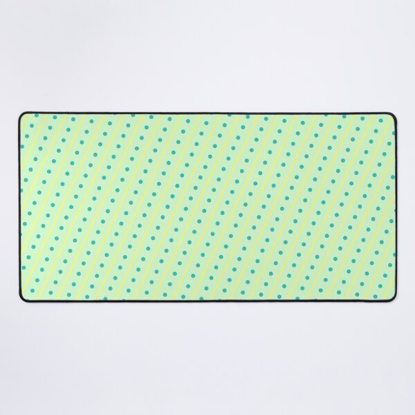 Item preview, Yellow Stripes and Blue Dots on Green Background designed and sold by EvergreenMotifs.
