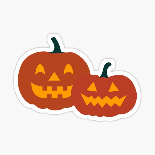 Two Jack-o-Lanterns with Pattern Sticker