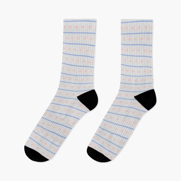 Item preview, Blue Stripes and Pink Dots on Grey Background designed and sold by EvergreenMotifs.