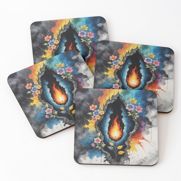 Item preview, Fire and Flowers, Ai Generated Art  designed and sold by ACC .