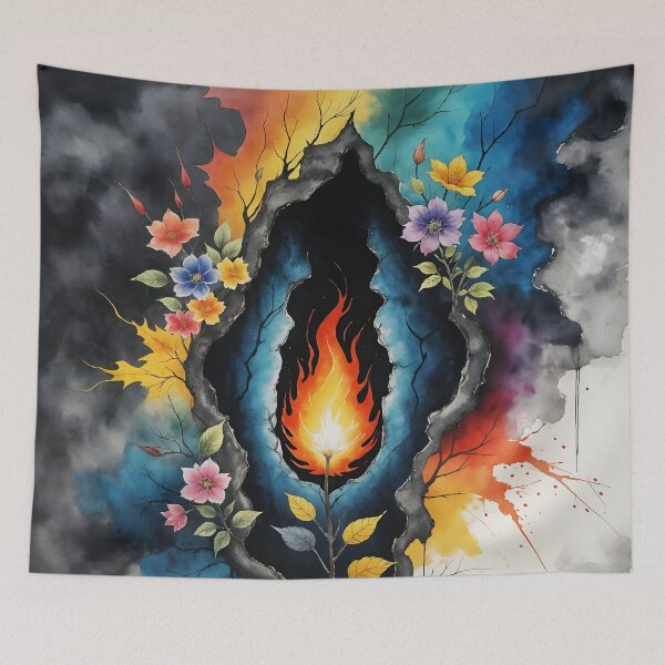 Item preview, Fire and Flowers, Ai Generated Art  designed and sold by ACC .