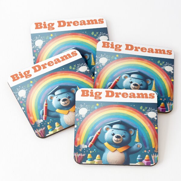 Item preview, Tiny Grad, Big Dreams, Kindergarden Graduation, Ready for 1st grade. class of 2025, friendly bear, one, two, three designed and sold by HippyTees.