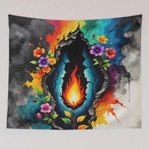 Item preview, Fire and Flowers, Ai Generated Art  designed and sold by ACC .