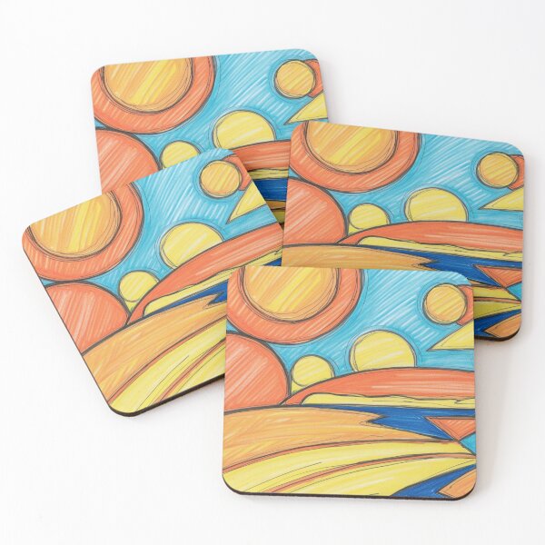 Item preview, Abstract Summer Horizon – Bold Minimalist Sun & Landscape designed and sold by Harmonic_Layers.