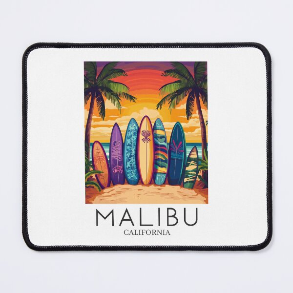 Item preview, A Pop Art Travel Print of Malibu - California  designed and sold by StudioRedKoala.