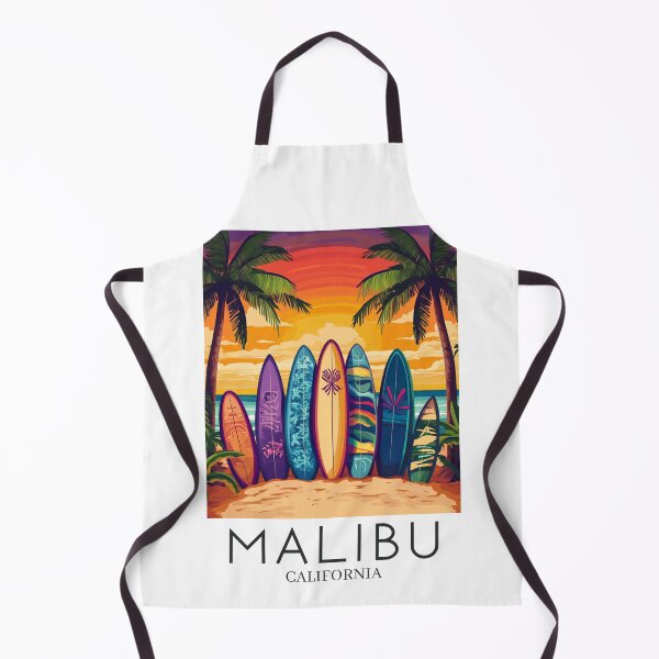 Item preview, A Pop Art Travel Print of Malibu - California designed and sold by StudioRedKoala.