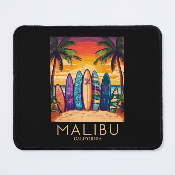 Item preview, A Pop Art Travel Print of Malibu - California  designed and sold by StudioRedKoala.