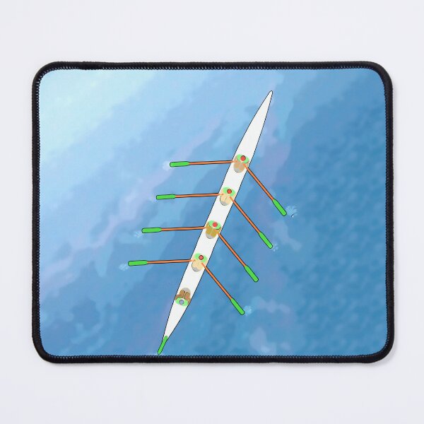 Item preview, Cartoon Rowing Quad – Aerial Crew Boat Design designed and sold by Michael van der Hoorn.