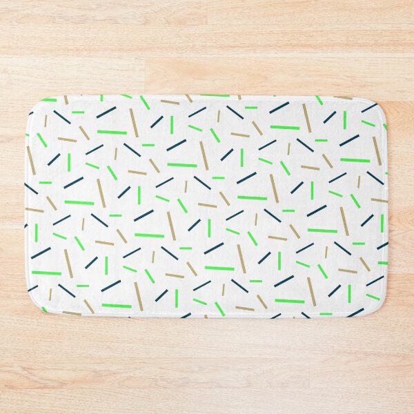 Item preview, Blue Green & Brown Memphis Party Pattern White designed and sold by EvergreenMotifs.