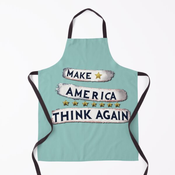 Item preview, Political banner opposing Trump's MAGA, with slogan: Make America think again designed and sold by JaroDesign2023.