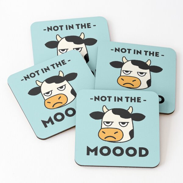 Item preview, Not in the Mooood – Funny Grumpy Cow Design designed and sold by tos42.