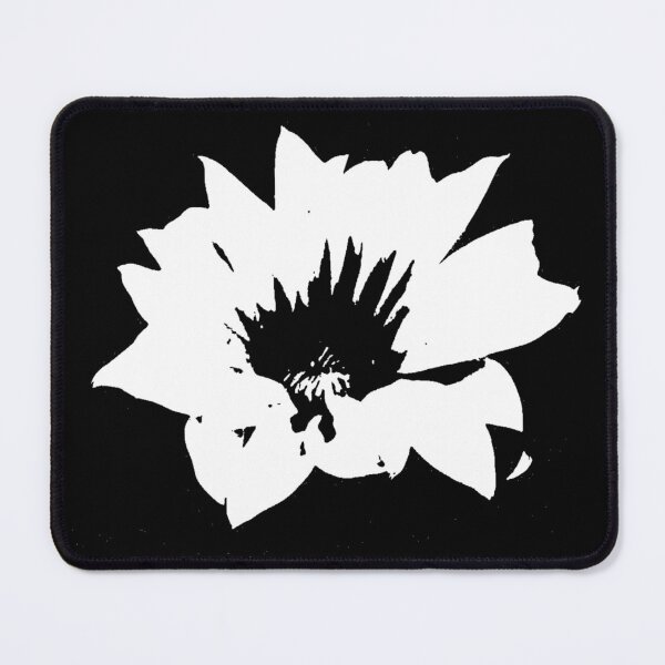 Item preview, Mini Sunflower Reverse Silhouette Black and White designed and sold by DianeBP.