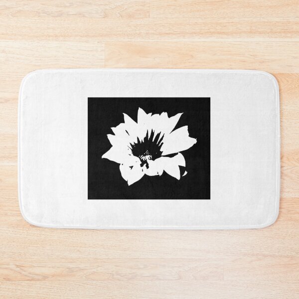 Item preview, Mini Sunflower Reverse Silhouette Black and White designed and sold by DianeBP.