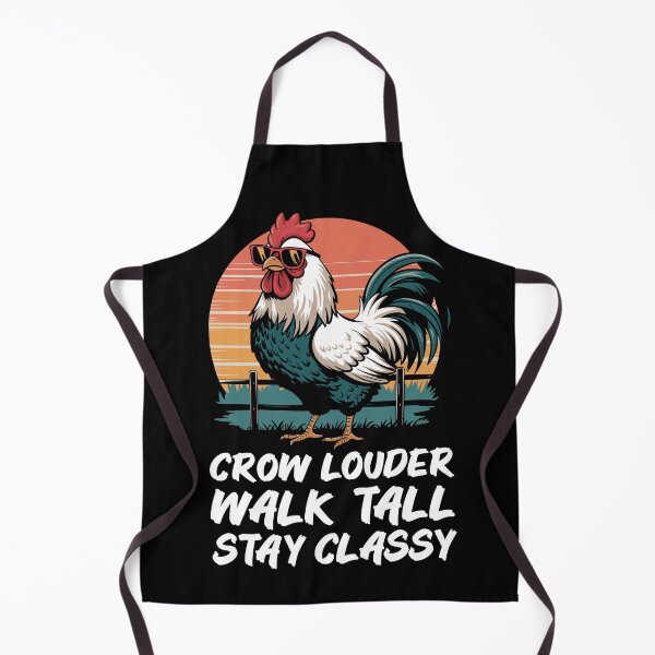 Item preview, Walk Tall, Crow Louder, Stay Classy – Funny Cool Rooster Farm Animal Graphic Tee designed and sold by Serbin.
