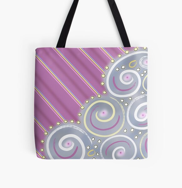 Bubbles and Swirls 21 All Over Print Tote Bag