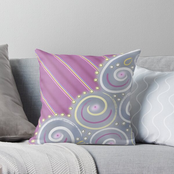 Bubbles and Swirls 21 Throw Pillow