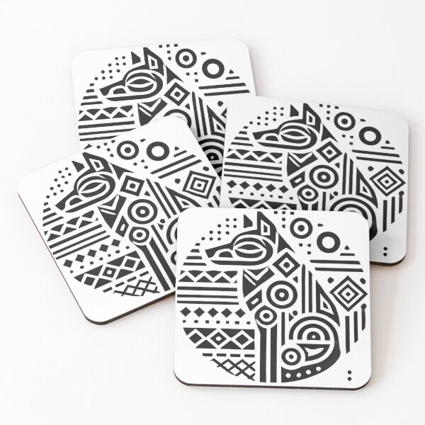 Item preview, Pacific Northwest Wolf – Circular Totem-Inspired Design designed and sold by D'riftr.