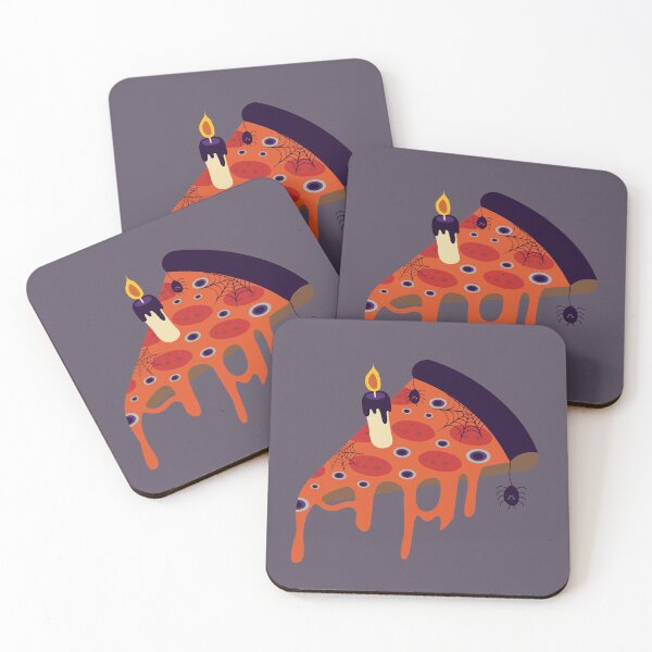 Item preview, Illustration with Boo Pizza and Candle.Web,Spider designed and sold by AlginaPugachova.