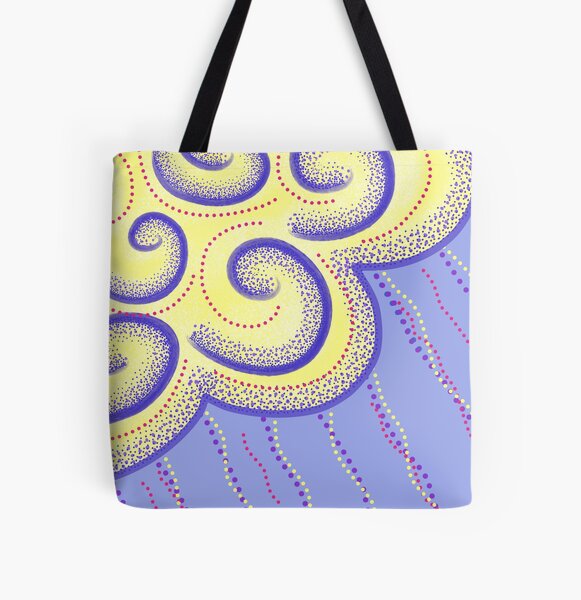Bubbles and Swirls 25 All Over Print Tote Bag