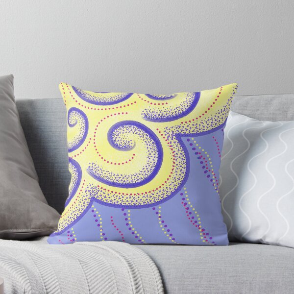 Bubbles and Swirls 25 Throw Pillow