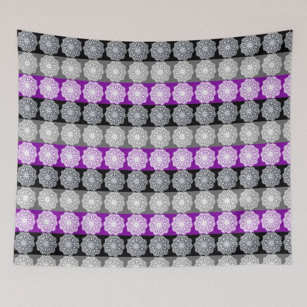 Item preview, Vintage lace flower doily ace pride flag inspired designed and sold by MoreThanTat.