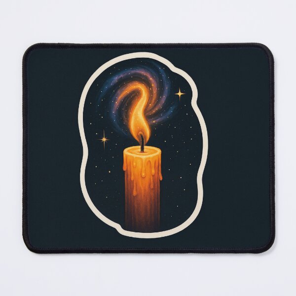 Item preview, Stellar Flame – Galactic Candle Sticker | Awakened Alchemy designed and sold by AwakenedAlchemy9.