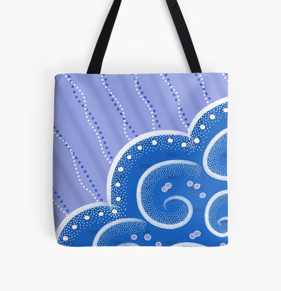 Bubbles and Swirls 26 All Over Print Tote Bag