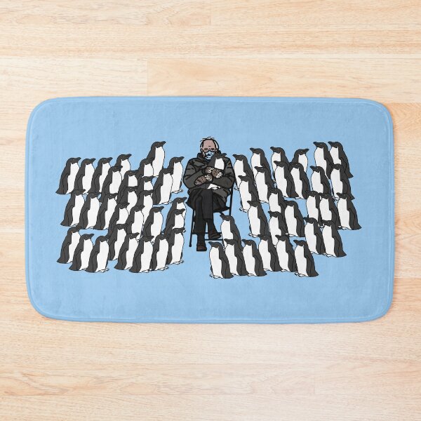 Item preview, Penguins with Bernie Sanders on Folding Chair Ready For a Cuddle designed and sold by ellenhenry.