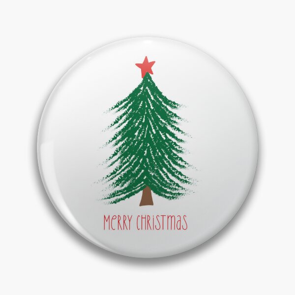 Item preview, Simple traditional Christmas Tree Merry Christmas designed and sold by Kristin Alcorn.