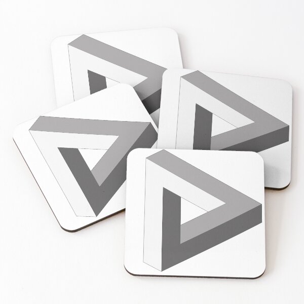 Item preview, Penrose triangle - impossible optical illusion,VisualParadoxe designed and sold by PixelPunny.