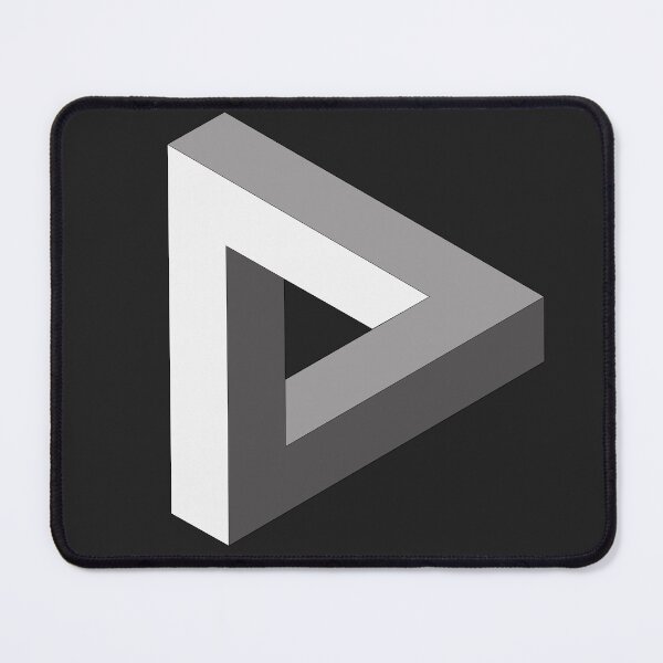 Item preview, Penrose triangle - impossible optical illusion,VisualParadoxe designed and sold by PixelPunny.