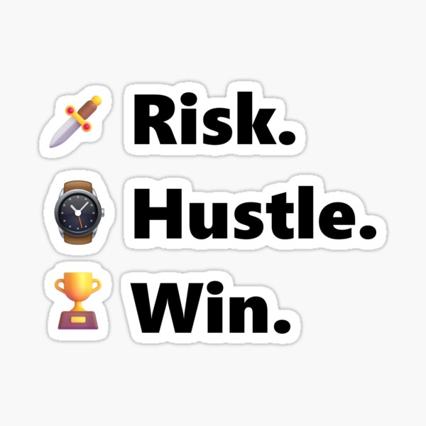 Item preview, Risk. Hustle. Win. - The Formula for Success designed and sold by ModdiesColors.