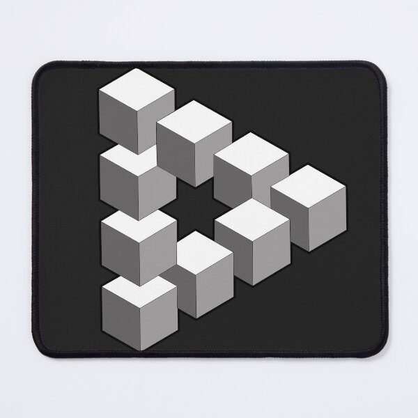 Item preview, Penrose triangle - impossible optical illusion,VisualParadoxe designed and sold by PixelPunny.