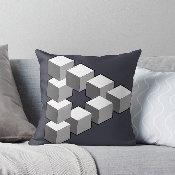 Item preview, Penrose triangle - impossible optical illusion,VisualParadoxe designed and sold by PixelPunny.