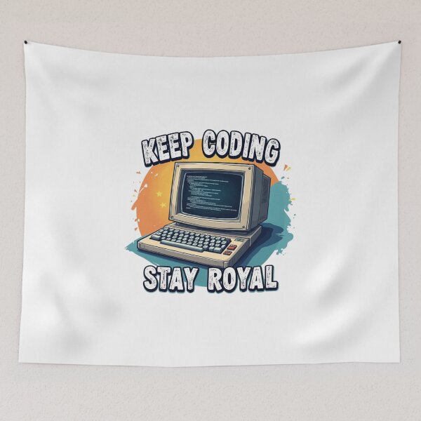 Item preview, Keep Coding Stay Royal, coding humor, geeky gifts designed and sold by HEI DesignPartners.