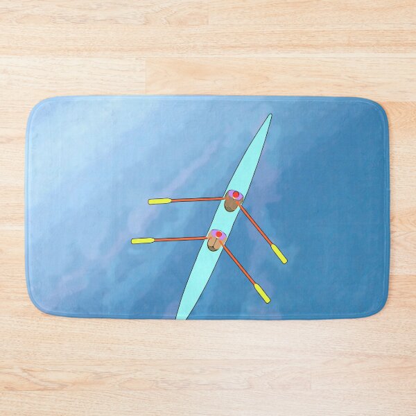 Item preview, Double Scull Rowing Cartoon – Overhead Duo Crew Illustration designed and sold by Michael van der Hoorn.